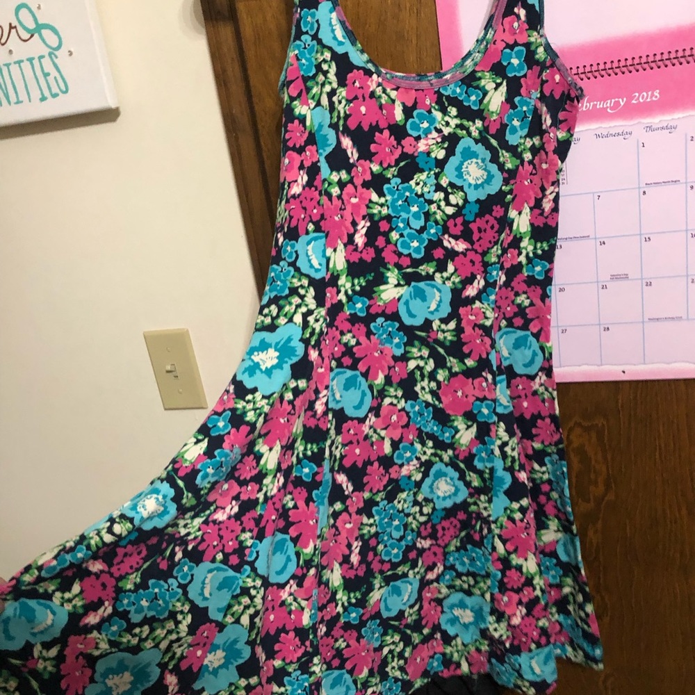 floral skater girl dress
